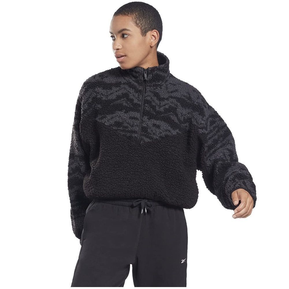Core 10 by Reebok Women's Cozy Quarter-Zip Oversized Sherpa Jacket